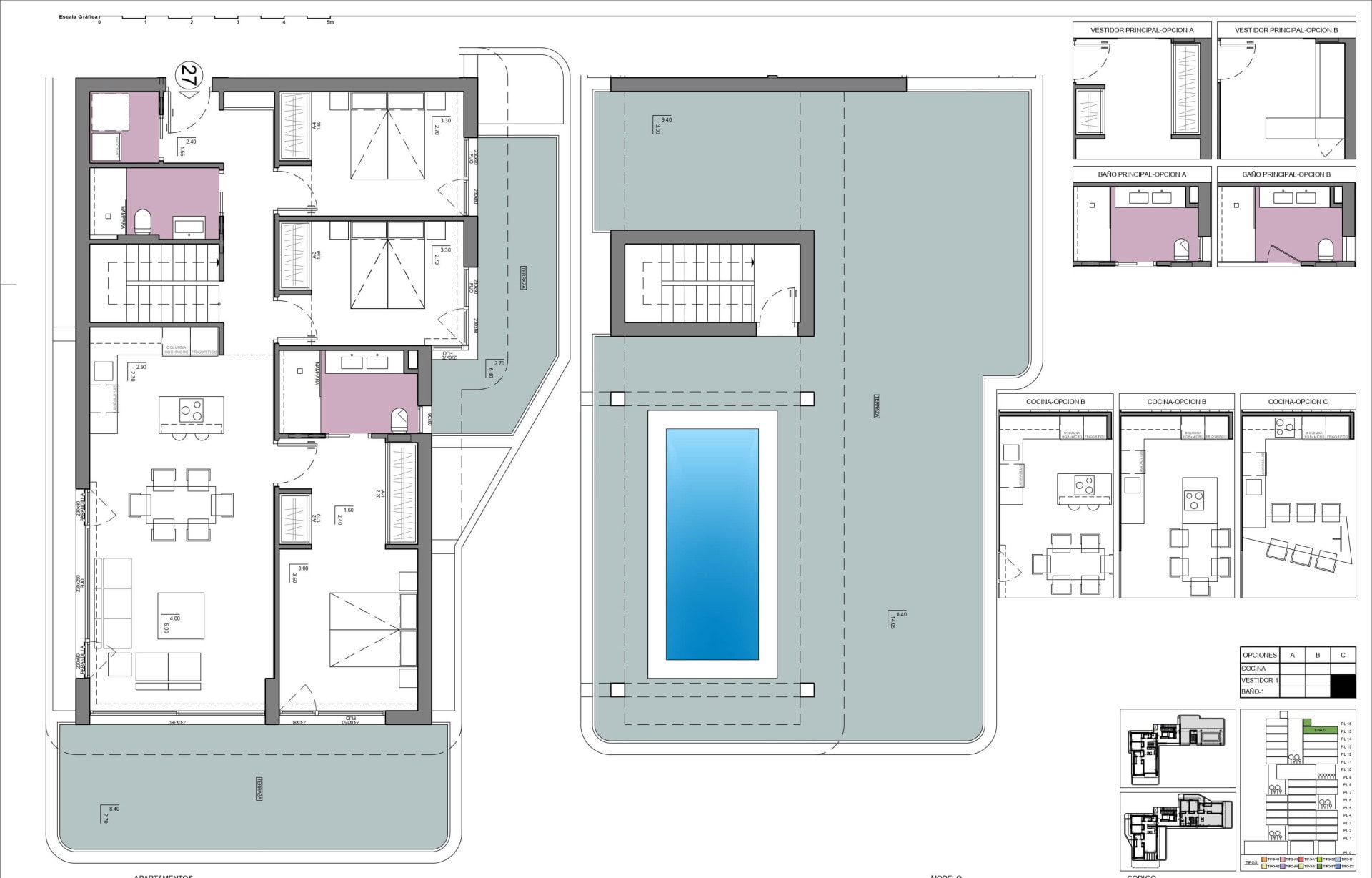 Luxe nieuwbouw duplex penthouse met zwembad in Calpe met uitzicht op zee en natuurpark Las Salinas. floorplan