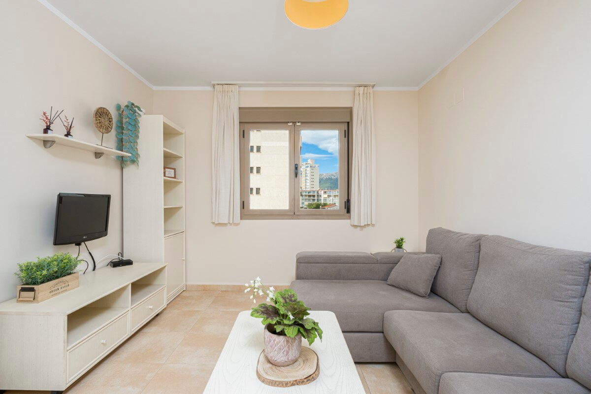 Appartement met parkeerplaats te koop in Calpe woonkamer