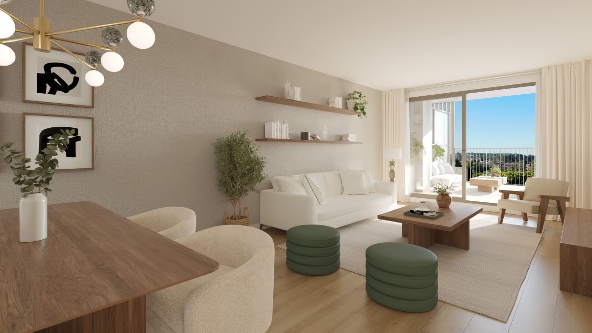 Nieuwbouw appartementen in Valencia woonkamer