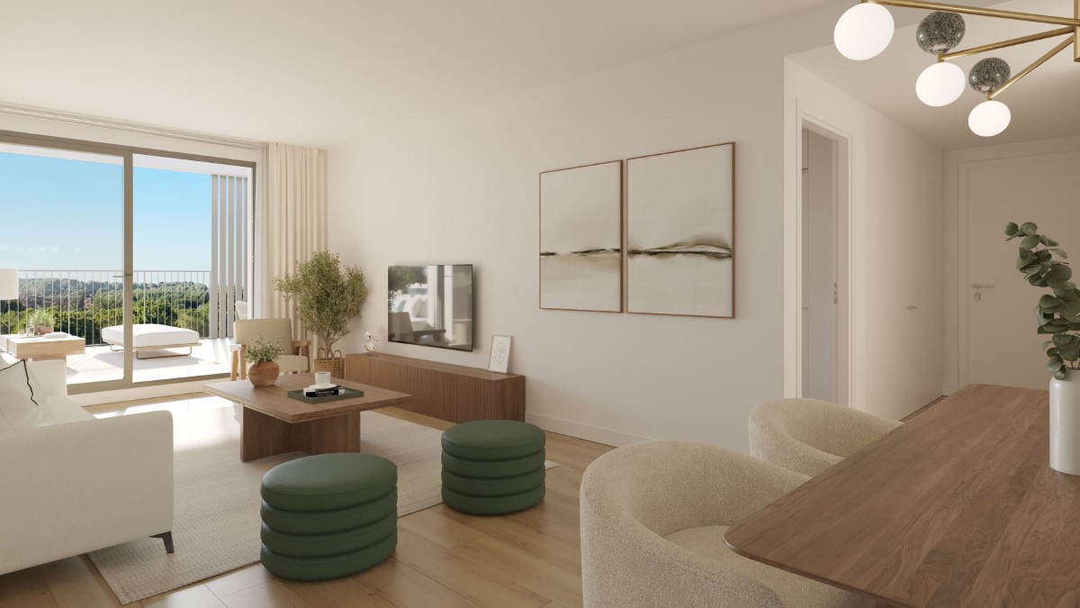 Nieuwbouw appartementen in Valencia woonkamer